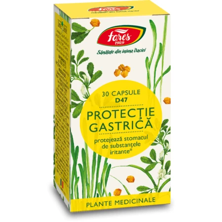 Protectie gastrica D47, 30 capsule, Fares