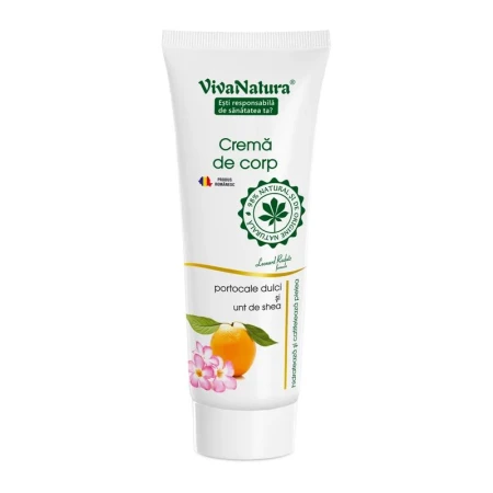 Crema de corp cu portocale dulci si unt de shea, 250ml, VivaNatura