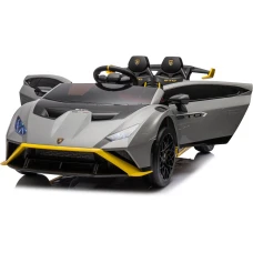 Masinuta electrica cu functie drift Lamborghini Huracan STO, putere 500W, 24V, bluetooth, gri