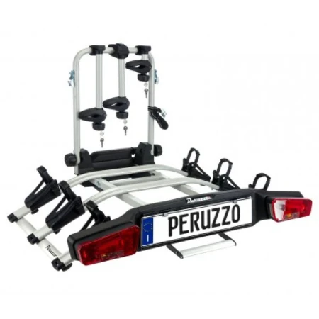 Suport biciclete Peruzzo Zephyr 713/3E cu prindere pe carligul de remorcare - pentru 3 biciclete electrice