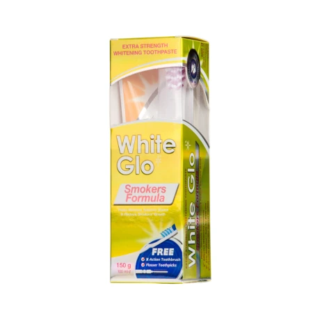 Pasta de dinti cu periuta Smokers Formula, 100ml, White Glo