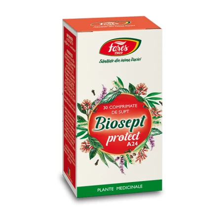 Biosept Protect A24, 30 comprimate, Fares