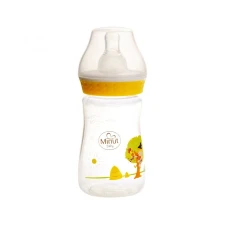 Biberon cu tetina Pupaza din tei pentru +0 luni Baby, 125ml, Minut