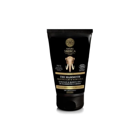 Crema de ras 2-in-1 pentru barbati, cu argila si cedru siberian,The Mammoth - Natura Siberica, 150ml