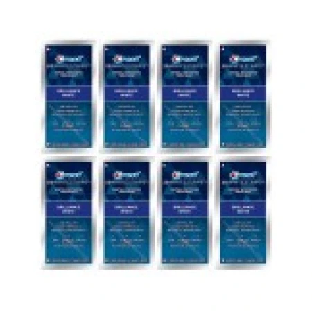 Set 8x Benzi Albirea Dintilor, Crest, 3D White, Brilliance White, 10% Concentratie, 16 zile