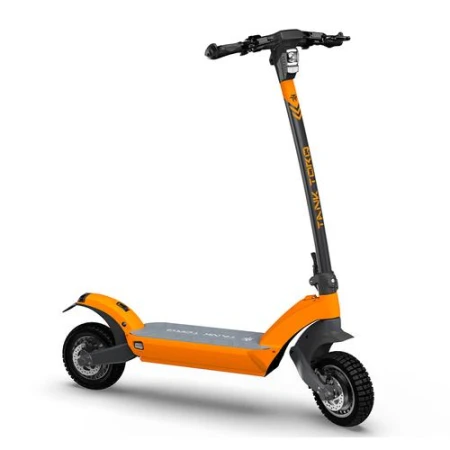Trotineta electica E-TWOW TankTorq TK5, Roti 10inch, 2 x 1000W, baterie 60V/21 Ah, Autonomie maxima 80km, Viteza maxima 50 km/h, Frane hidraulice pe disc, amortioare hidraulice (Portocaliu)