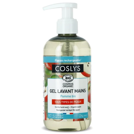 Gel bio pentru spalare pe maini fara sapun cu extract de mere, 300ml, Coslys