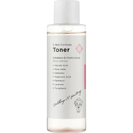 Toner exfoliant pentru fata B Skin Formula, 250ml, Village 11 Factory