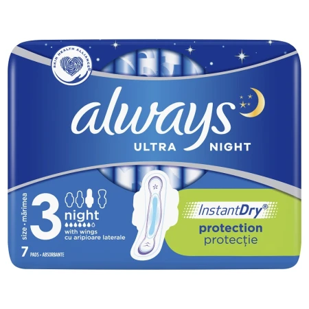 Absorbante Ultra Night&Day, 7 bucati, Always