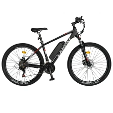 Bicicleta electrica MTB (E-BIKE) CARPAT 27.5   C1011E, cadru aluminiu, frane mecanice disc, transmisie SHIMANO 21 viteze, culoare negru alb