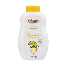 Sampon si gel de dus cu ovaz pentru bebe, 400ml, Friendly Organic