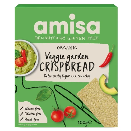 Crispbread veggie garden bio 100g Amisa