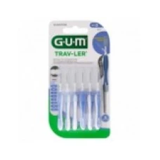 Set 6x Periute Interdentare, GUM, Trav-Ler, pentru Curatare in Profunzime, Tratate cu Clorhexidina, 0.6 mm