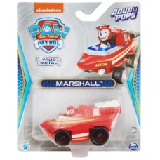 Paw&nbsp;Patrol Masinuta Paw Patrol Aqua Pups Vehicul acvatic, Marshall, Rosu, 10 cm
