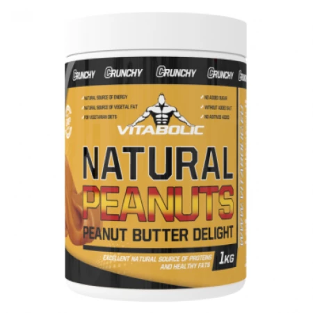 Natural Peanut Butter Smooth, 1kg, Vitabolic