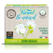 Absorbante de zi din bumbac ecologic 4 picaturi 12buc Vivicot
