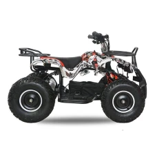 ATV electric NITRO Torino Quad 1000W 48V cu anvelope 13x4.10-6, grafiti white