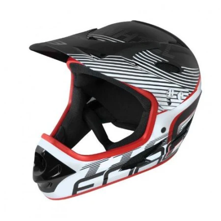 Casca de protectie Force FRC902102 Tiger Downhill pentru trotineta electrica si bicicleta marimea S-M (Negru/Alb)