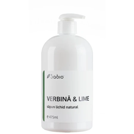 Sapun lichid natural verbina si lime, 475ml, Sabio