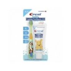 Set Pasta de Dinti si Periuta, Crest, Baby, Training Kit, pentru Obiceiuri Sanatoase de periaj, Bebelusi 0-3 Ani, Verde, 45gr