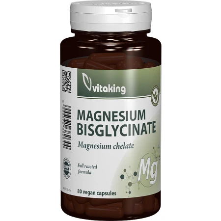 Bisglicinat de magneziu, 80 capsule, Vitaking