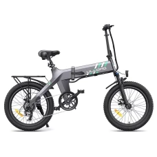Bicicleta electrica pliabila Ulzomo Ridge 20 E-bike, 250W, viteza maxima 25km/h, Gray + Casca protectie Smart4u - M CADOU