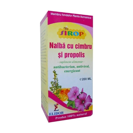 Sirop nalba-cimbru-propolis, 200mililitri, Elidor