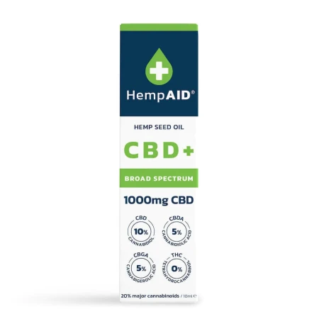 Ulei de canepa cu 1000mg CBD 500mg CBDA 500mg CBGA, 10ml, HempAID