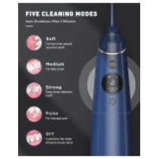 Irigator / Dus Bucal, NiceFeel, FC2660, fara fir, 2x Varfuri Incluse, 3x Programe, Rezevor 260ml, Albastru