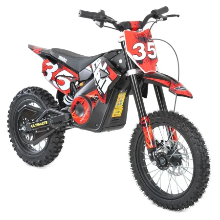 Motocicleta electrica pentru copii Kinderauto Motobike 35 1500W 48V roti 14 12, culoare rosie