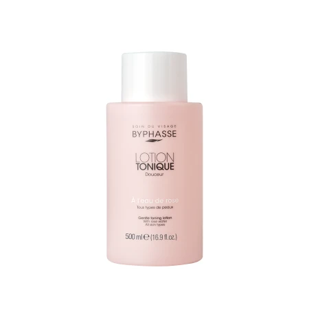 Lotiune tonica delicata pentru toate tipurile de ten cu apa de trandafir, 500ml, Byphasse