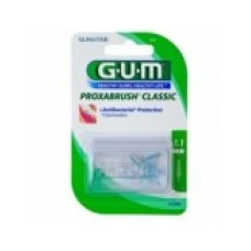 Set 8x Periute Interdentare, GUM, ProxaBrush, pentru Curatare in Profunzime, Tratate cu Clorhexidina, 1.1mm