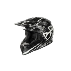Casca de protectie pentru copii BRO Kimo Cross V2 SPORT cu ventilatie si vizor reglabil, neagra