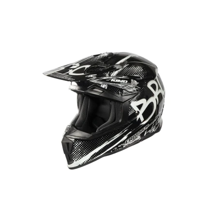 Casca de protectie pentru copii BRO Kimo Cross V2 SPORT cu ventilatie si vizor reglabil, neagra