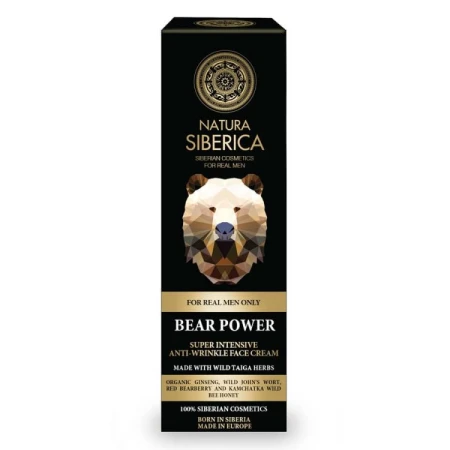 Crema intensiva antirid pentru barbati Bear Power, 50ml, Natura Siberica