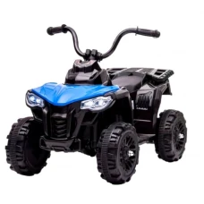 Mini atv electric pentru copii Kinderauto Glory 25W 6V, music player, albastru