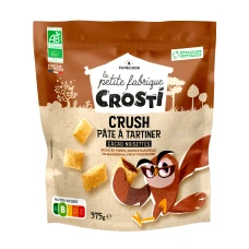 Pernute bio pentru copii cu crema de cacao si alune de padure, 375g, Crosti