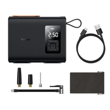 Compresor pentru vehicule electrice Baseus Mega Energy Pump, 6000mAh, 250W, Negru