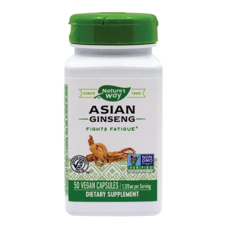 Asian Ginseng 560mg Nature's Way, 50 capsule vegetale, Secom