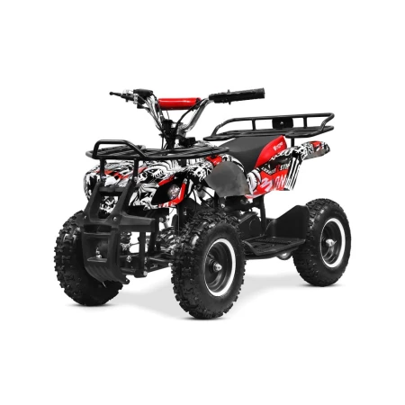 ATV electric pentru copii NITRO Torino Quad 1000W 36V 12Ah, Snowy tyres, grafiti white