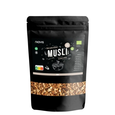 MUSLI CU CHIA SI COCOS, BIO, 200G, NIAVIS