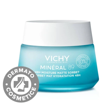 Sorbet-crema Mineral 89 Moisture Matte, 50ml, Vichy