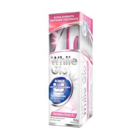 Pasta de dinti cu periuta Sensitive Forte+, 100ml, White Glo