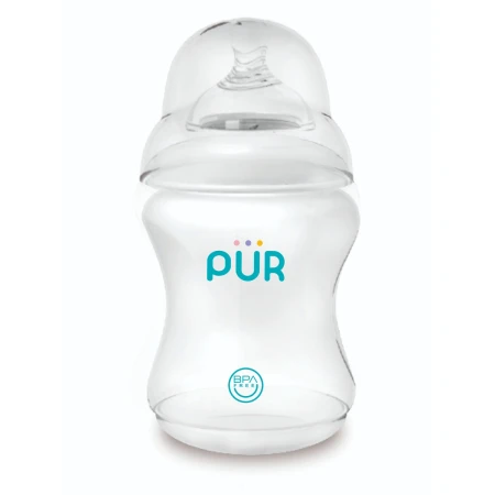Biberon cu gura larga Comfort, 250ml, PUR