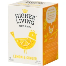 Ceai lamaie si ghimbir Bio, 15 plicuri, Higher Living