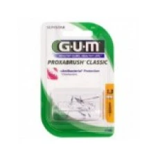 Set 8x Periute Interdentare, GUM, ProxaBrush, pentru Curatare in Profunzime, Tratate cu Clorhexidina, 1.3mm