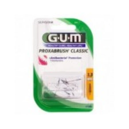 Set 8x Periute Interdentare, GUM, ProxaBrush, pentru Curatare in Profunzime, Tratate cu Clorhexidina, 1.3mm