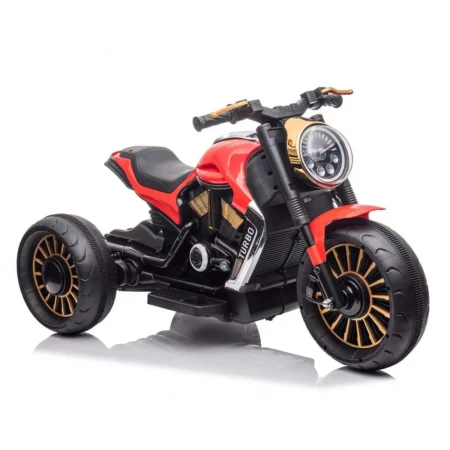 Motocicleta copii electrica, cu 3 roti, Kinderauto SuperMoto, 70W 12V, bluetooth, scaun tapitat, rosie