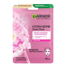 Masca servetel cu sakura si acid hialuronic pentru hidratare si revitalizare, 28g, Garnier