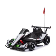 Kart electric pentru copii 3-11 ani, Racing F1, 500W, 24V, telecomanda, cu functie de drift, alb